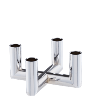 Uyuni-Matrix Candleholder mini taper, Chrome, 4'arm